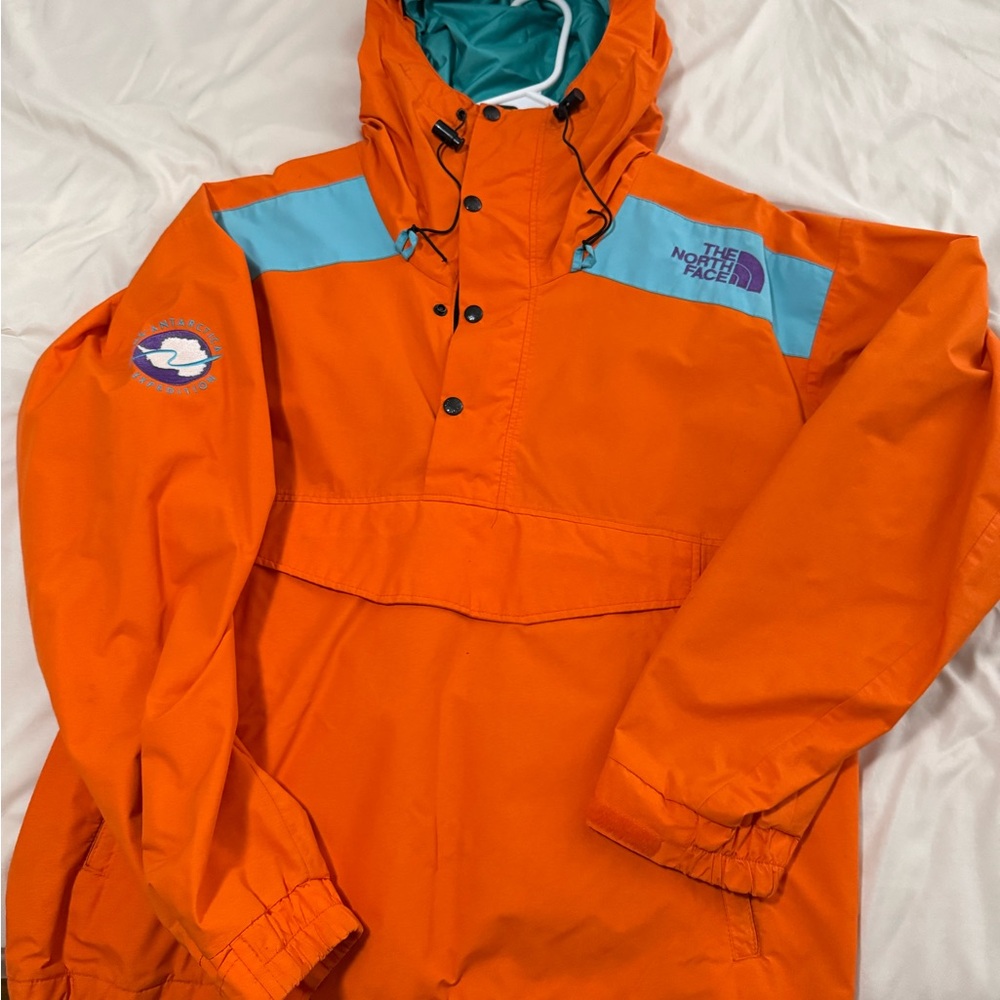 ❌SOLD❌VINTAGE OG Transantarcta North Face popover Orange Jacket with Blue